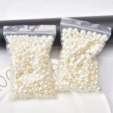 50g/Pack ABS Pearl Beads Beige Round Acrylic Beads DIY Craft