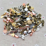 50g/Pack Mixed Glue on Bails for Jewelry Making Necklace Pendant Base Findings