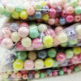 50g/bag AB Round Transparent Acrylic Beads Mixed Colors Coated Bead DIY
