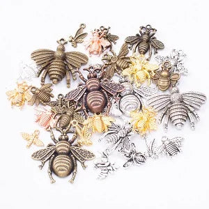50g Mixed Metal Charm Animal Bee Copper Bracelet Necklace DIY Jewelry