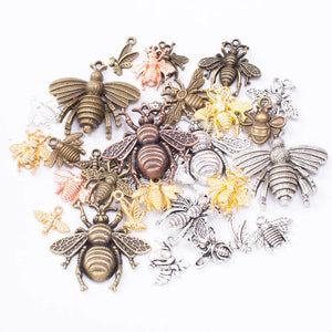 50g Mixed Metal Charm Animal Bee Copper Bracelet Necklace DIY Jewelry