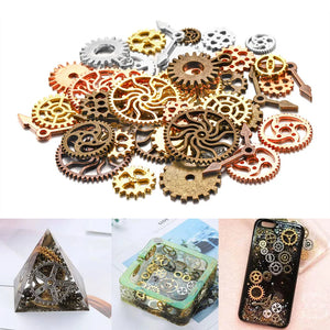 Metal Gear Clock Hand Jewelry Filling UV Resin Epoxy Mold Making Accessories
