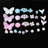 Baroque Acrylic Beads Butterfly Flower Phone Chain DIY Necklace Earrings I0134