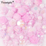 Baroque Acrylic Beads Butterfly Flower Phone Chain DIY Necklace Earrings I0134