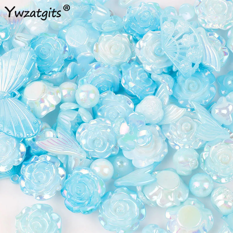 Baroque Acrylic Beads Butterfly Flower Phone Chain DIY Necklace Earrings I0134