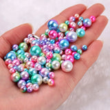 Mix 5mm 6mm 8mm 10mm Mermaid Pearls Bead Gradients Acrylic Beads