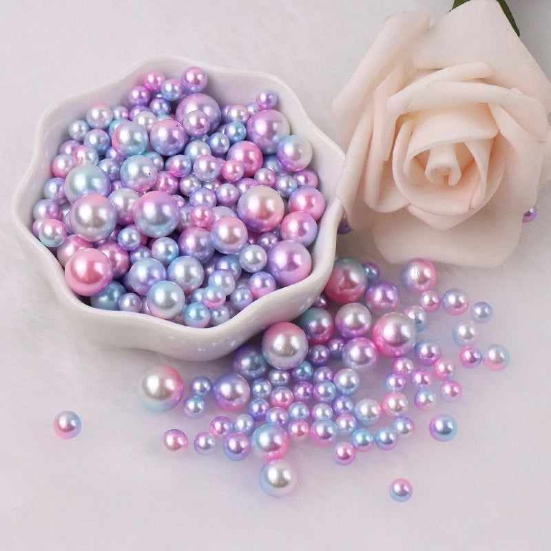 Mix 5mm 6mm 8mm 10mm Mermaid Pearls Bead Gradients Acrylic Beads