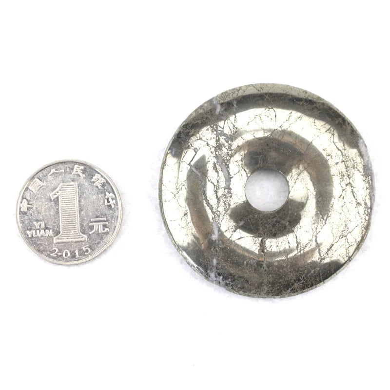 Pyrite Stone Beads Pendant for Jewelry Making