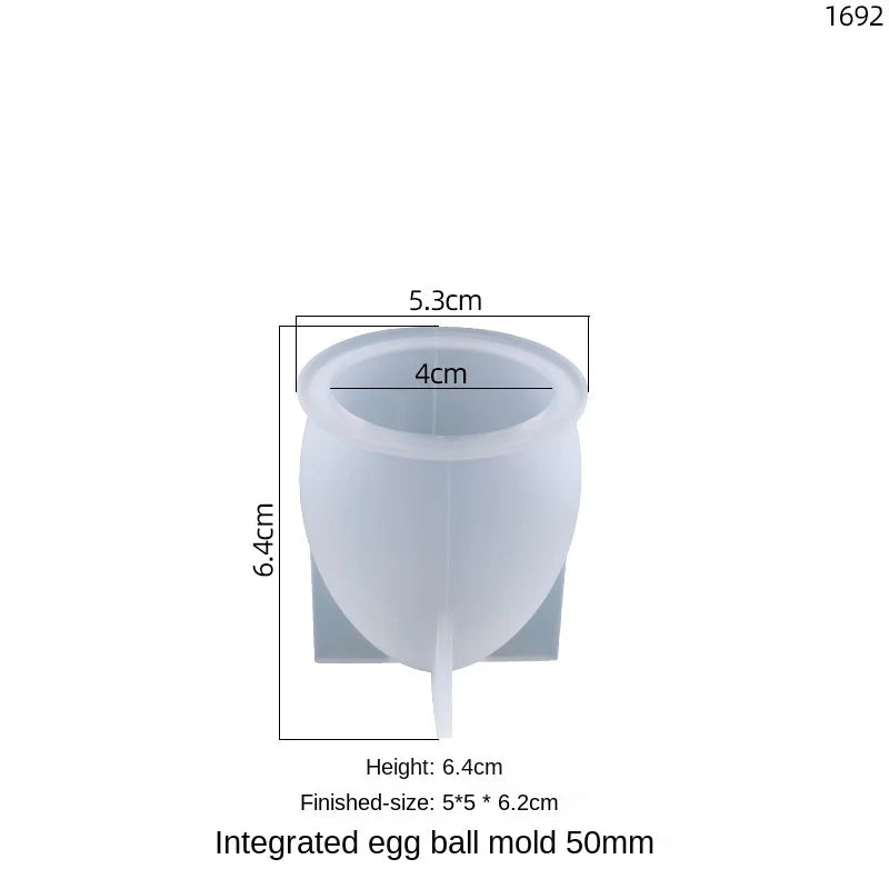Egg Shaped Silica Gel Mold with Lamp Holder for Night Lights and Starry Balls