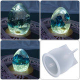 Egg Shaped Silica Gel Mold with Lamp Holder for Night Lights and Starry Balls