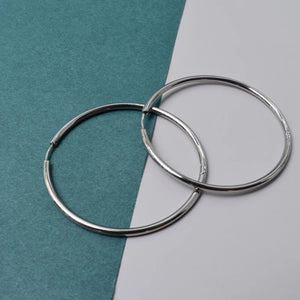 Titanium Large Hoop Earrings for Women Smooth Huggie Piercing Earrings