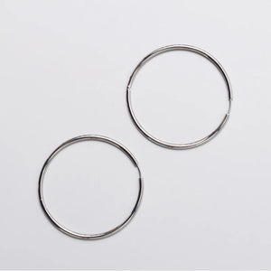 Titanium Large Hoop Earrings for Women Smooth Huggie Piercing Earrings