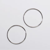Titanium Large Hoop Earrings for Women Smooth Huggie Piercing Earrings