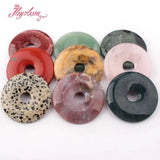 50mm Natural Aventurine Fluorite Stone Beads Pendant for DIY Jewelry Making