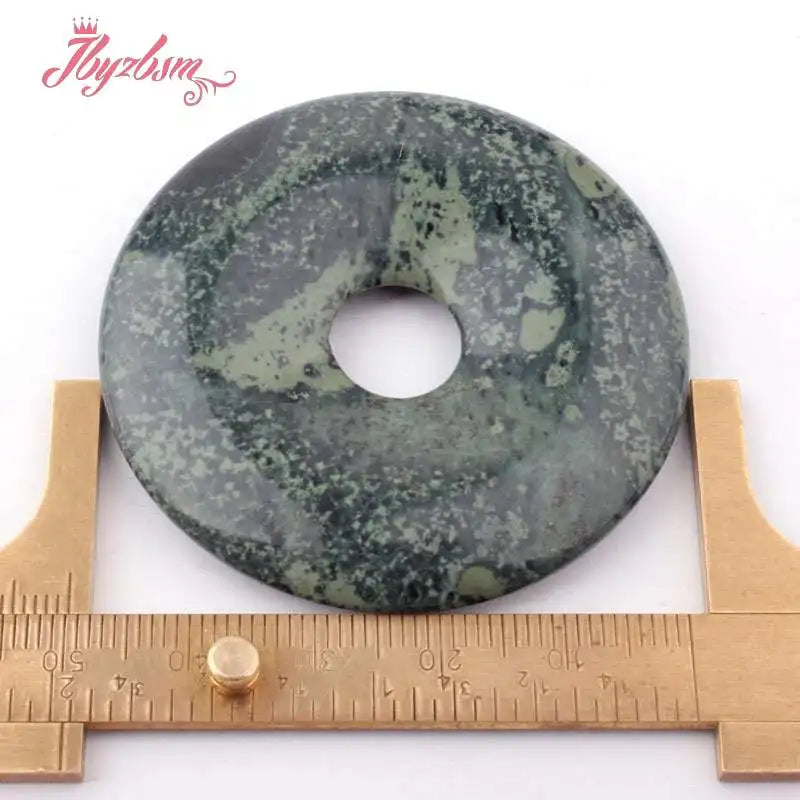 50mm Natural Aventurine Fluorite Stone Beads Pendant for DIY Jewelry Making