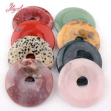 50mm Natural Aventurine Fluorite Stone Beads Pendant for DIY Jewelry Making