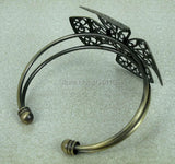 50mm Open Cuff Bangle Settings Blank Bases Filigree Flower Bracelet DIY Jewelry