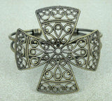 50mm Open Cuff Bangle Settings Blank Bases Filigree Flower Bracelet DIY Jewelry