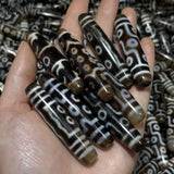 God of Wealth Tibetan Agates Dzi Beads Two Tone Stone Beads