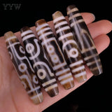 God of Wealth Tibetan Agates Dzi Beads Two Tone Stone Beads