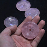 50mm Rose Quartz Donut Shape Bead for Jewelry Making