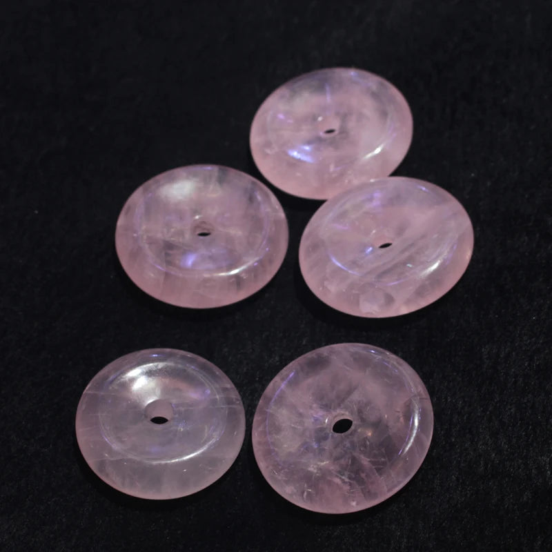 50mm Rose Quartz Donut Shape Bead for Jewelry Making