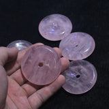 50mm Rose Quartz Donut Shape Bead for Jewelry Making