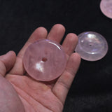 50mm Rose Quartz Donut Shape Bead for Jewelry Making