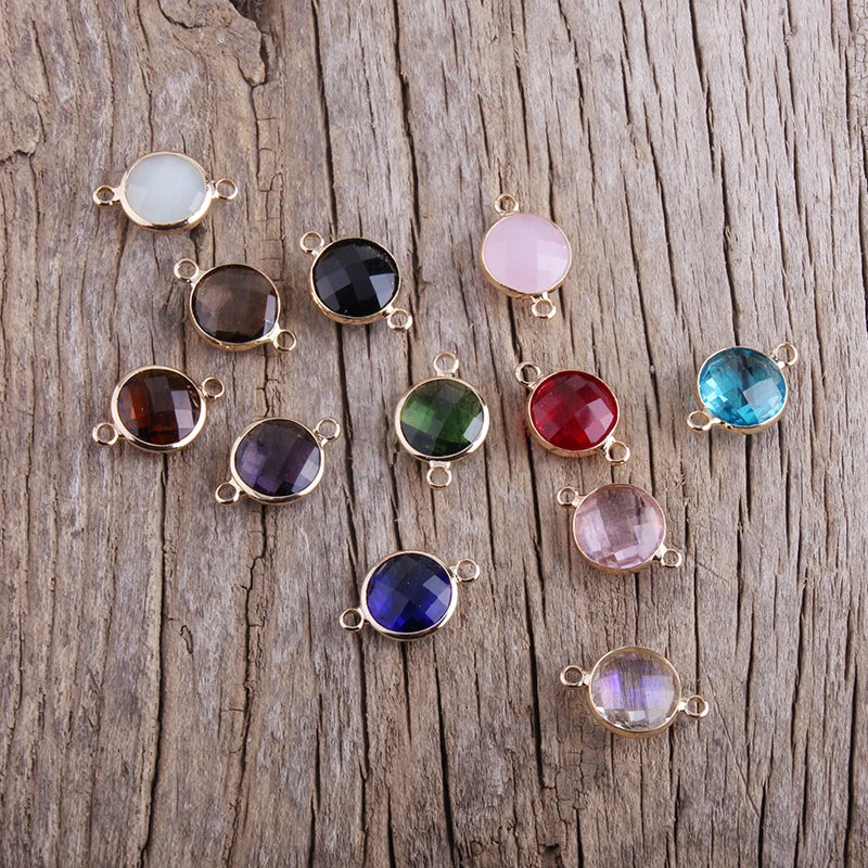 50pc 1.2mm Glass Charm Jewelry Making DIY Accessories