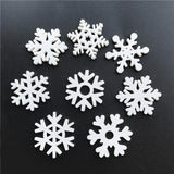 50pc Wooden Snowflakes Xmas Ornaments Christmas Angel Decorations