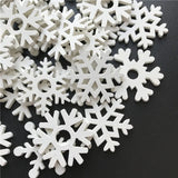 50pc Wooden Snowflakes Xmas Ornaments Christmas Angel Decorations