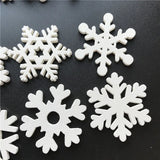 50pc Wooden Snowflakes Xmas Ornaments Christmas Angel Decorations