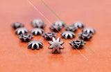 50pc 9*9mm Silver Floral Star Nail Rivet Stud Spots Concho for Leathercraft