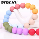 50pc 9mm Silicone Beads Baby Teething Teethers BPA Safe Food Rubber Nurse Chewin