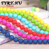 50pc 9mm Silicone Beads Baby Teething Teethers BPA Safe Food Rubber Nurse Chewin