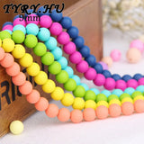 50pc 9mm Silicone Beads Baby Teething Teethers BPA Safe Food Rubber Nurse Chewin