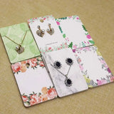 50pc Flower/Marbling Necklace Earring Set Pendant Card