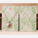 50pc Flower/Marbling Necklace Earring Set Pendant Card