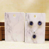 50pc Flower/Marbling Necklace Earring Set Pendant Card