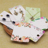 50pc Flower/Marbling Necklace Earring Set Pendant Card