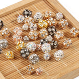 50pc/Lot Silver Rhinestone Round Metal Crystal Beads for Jewelry Making