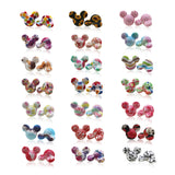 50pc/Lot Flower Print Mouse Silicone Beads DIY Tie-dye Pearl Baby Pacifier Chain