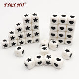 BPA Silicone Cube Beads Star/Heart Teether DIY Jewelry Pendants