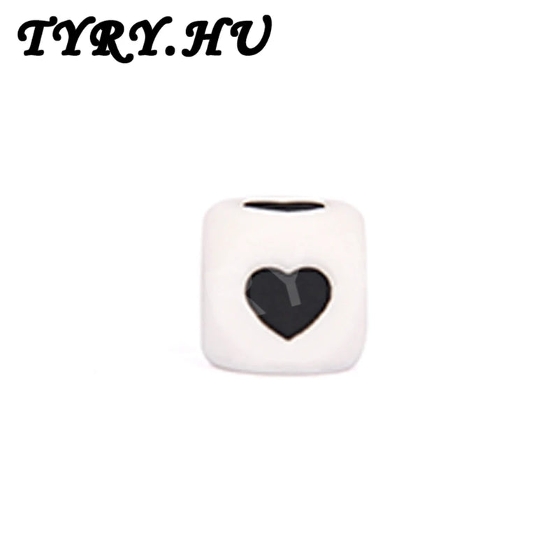 BPA Silicone Cube Beads Star/Heart Teether DIY Jewelry Pendants