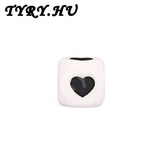 BPA Silicone Cube Beads Star/Heart Teether DIY Jewelry Pendants