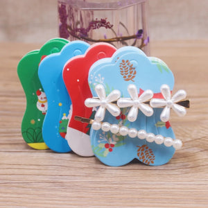 Christmas Snowman Snowflake Jewelry Set Hair Card Packaging Cardboard