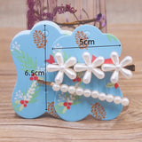 Christmas Snowman Snowflake Jewelry Set Hair Card Packaging Cardboard