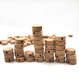 50pc 15mm Thick Oblate Wooden Beads - DIY Teething Accessories