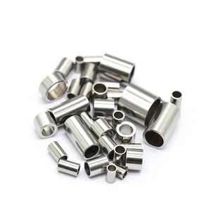 50pc Stainless Steel Tube Crimp Bead Spacer for Jewelry Making