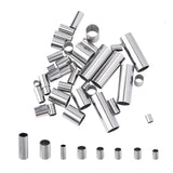 50pc Stainless Steel Tube Crimp Bead Spacer for Jewelry Making